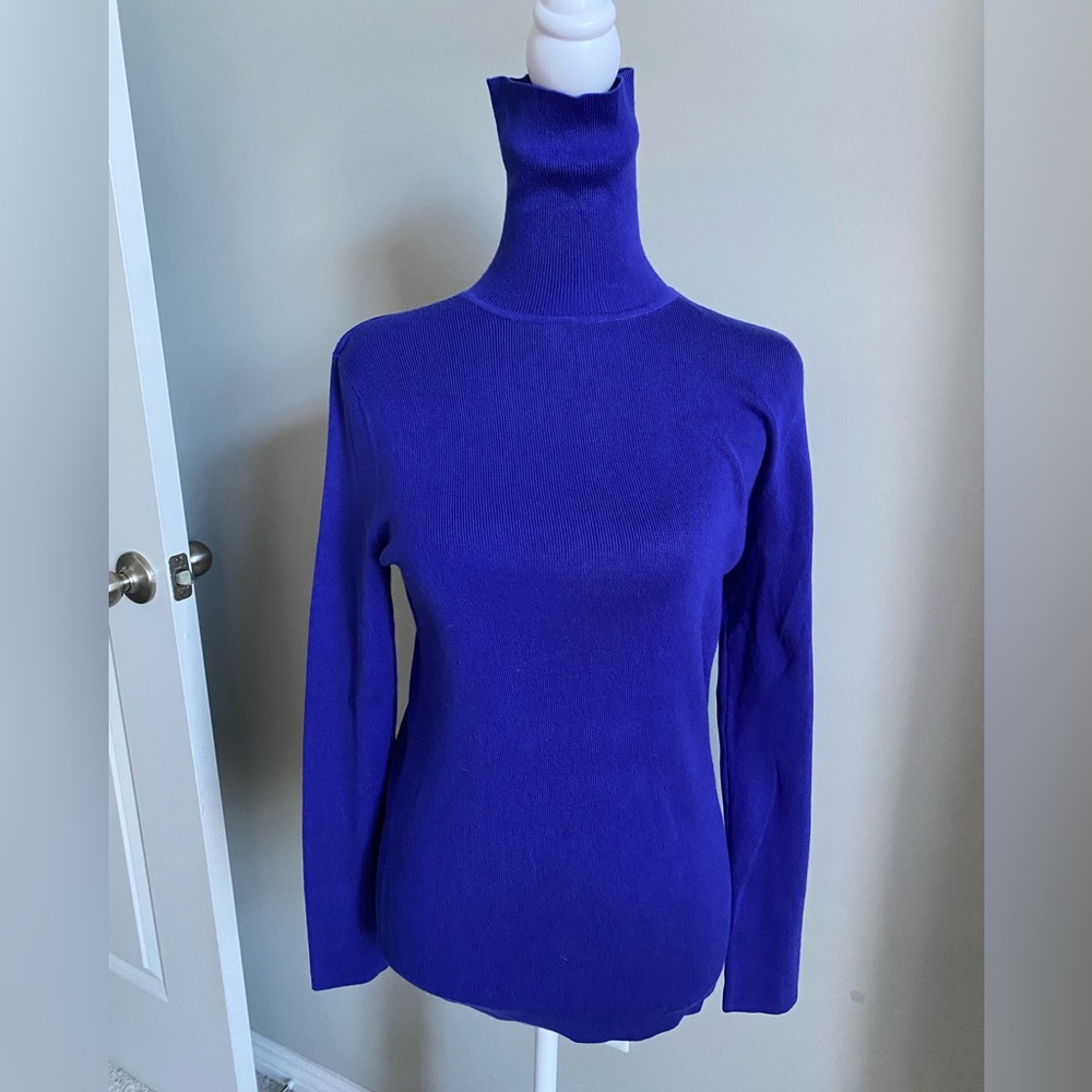 Chico's Vibrant Blue Turtleneck Sweater